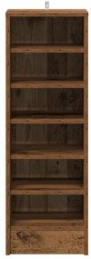 vidaXL ντουλάπι παπουτσιών  Παλιό ξύλο 32x35x92 cm Κατασκευασμένο ξύλο