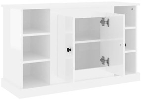 Ντουλάπι Γυαλιστερό Λευκό 100x35,5x60 εκ. Επεξεργασμένο Ξύλο - Λευκό