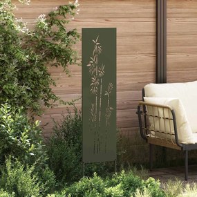 vidaXL Οθόνη Ιδιωτικότητας Κήπου Floral Λαδί 32 χ 140 εκ