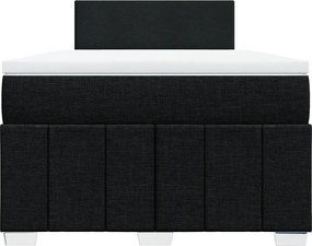 vidaXL Κρεβάτι Boxspring με Στρώμα Μαύρο 120x200 εκ. Υφασμάτινο