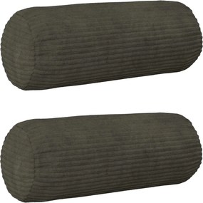 vidaXL Κάλυμμα Μαξιλαριού 2 pcs HEERLEN Ανθρακί Ø 15 x 40 εκ