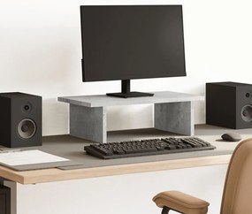vidaXL Βάση Οθονών Γκρι του Σκυροδέματος 50x27x15 εκ. από Επεξ. Ξύλο