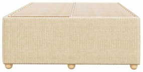 vidaXL Σκελετός Κρεβατιού Χωρίς Στρώμα Κρεμ 120x200 εκ. Υφασμάτινο