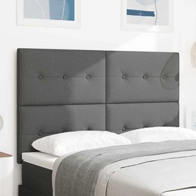 vidaXL Κεφαλάρι με κεφαλάρι Σκούρο γκρι 160 cm ύφασμα