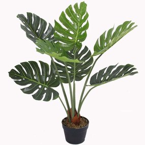 Τεχνητό Φυτό Μονστέρα 9450-6 85cm Green Supergreens Πολυαιθυλένιο,Ύφασμα