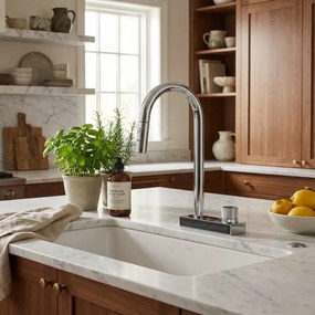 Tema MF 7910 Chrome – Μπαταρία Κουζίνας με Καταράκτη &amp; Ντους