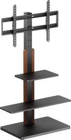 POWERTECH βάση τηλεόρασης δαπέδου PT-1422, 32-75", έως 40kg, με ράφια