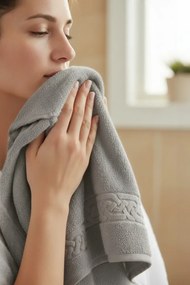 Stewehome Σετ 6 τεμαχίων γκρι βαμβακερές πετσέτες χεριών 50x90 cm