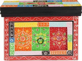 vidaXL Κομοδίνο με συρτάρι Πολύχρωμο 40 x 30 x 28 εκ