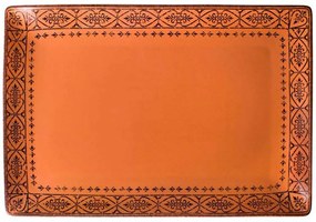 Πιατέλα Ορθογώνια Vintage PR222681011 31x21cm Terracotta Oriana Ferelli® Porcelain