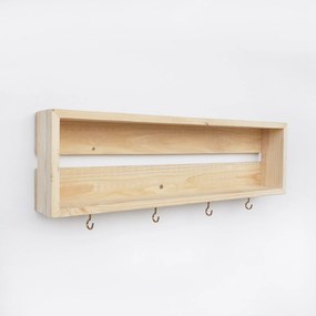 Ράφι Τοίχου Ξύλινο NICREN 70x10x21