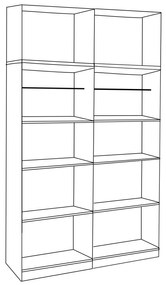Ντουλάπα Jenna Τετράφυλλη με Πατάρι Zebrano 160x42x241 εκ. 160x42x241 εκ.