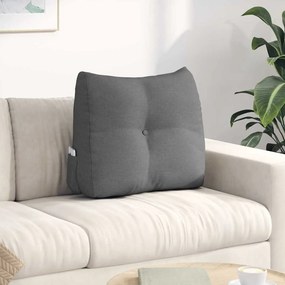 vidaXL Μαξιλάρι Πλάτης Σκούρο Γκρι 60 x 50 x 24 cm ύφασμα