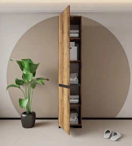 Ντουλάπι Καρυδί / Ανθρακί DREGRI 45x45x210