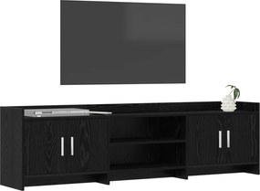 vidaXL Ντουλάπι TV 168 x 33 x 47 εκ. Μαύρη Δρυς Επεξεργασμένο Ξύλο