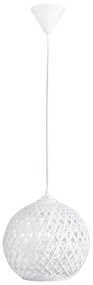 Φωτιστικό Οροφής Silk-01 Φ20 1/L Pendel Ε/27 31-1139 White Heronia Rope