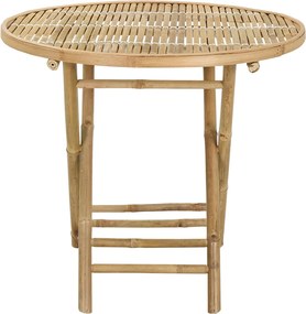 vidaXL Τραπέζι Κήπου Φυσικό 80 x 70 cm Μπαμπού