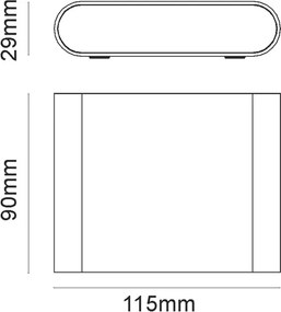 Απλίκα LED Εξωτερικού Χώρου Aca Maida-S LG2631G