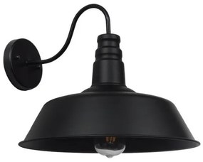 Απλίκα Φωτιστικό Τοίχου SORD GloboStar Φ36 01053 Μαύρο GloboStar-1053-Μαύρο 1053