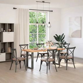 vidaXL Πόδια Τραπεζαρίας Σχήματος U 2 τεμ. Ανθρακί 50x(72-73) εκ. Ατσάλι