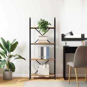 vidaXL Ράφι Βιβλίων 4 επιπέδων 60 x 30 x 146 εκ Επεξεργασμένο ξύλο