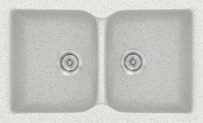 Sanitec Classic 322 (81×50) - Γρανιτένιος νεροχύτης - Granite WHITE