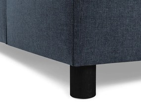Γωνιακός Καναπές Scandinavian Choice C158, Μαύρο, Σκούρο μπλε, 345x285x86cm, Πόδια: Πλαστική ύλη | Epipla1.gr