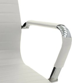 Καρέκλα γραφείου διευθυντή Valter pakoworld λευκό pu 55.5x58x108εκ