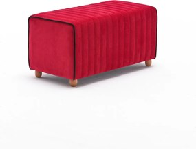 Πουφ Σκαμπό Κόκκινο MABEL 40x80x40