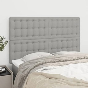 vidaXL Κεφαλάρι Ανοιχτό Γκρι 144x5x118/128 εκ. Ύφασμα
