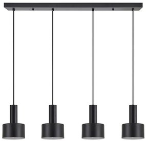 Κρεμαστό Φωτιστικό Οροφής 4xE27 Κύλινδροι Adept Tube Homelighting-77-8546-Μαύρο 77-8546