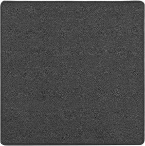 vidaXL Δερμάτινο Χαλί Σκούρο Γκρι 100 x 100 cm 100% Πολυπροπυλένιο