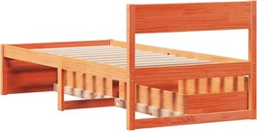 vidaXL Σκελετός Κρεβ. Χωρίς Στρώμα Καφέ Κεριού 90x200 εκ Μασίφ Πεύκο