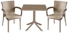 Intrahome Τραπεζαρία Icon-Festive Intrahome σετ 3τεμ PP σε cappuccino απόχρωση | SKU: INTRAPA-364111211