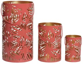 Beauty Home ΜΕΤΑΛΛΙΚΑ ΦΑΝΑΡΙΑ ΚΟΡΑΛΙ ΣΕΤ 3 ΤΜΧ