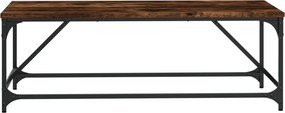 vidaXL Τραπεζάκι Σαλονιού Καπνιστή Δρυς 100x50x35 εκ. Επεξεργ. Ξύλο