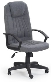 Καρέκλα γραφείου Houston 199, Γκρι, Μαύρο, 112x61x63cm, 15 kg, Με ρόδες, Με μπράτσα, Μηχανισμός καρέκλας: Κλίση | Epipla1.gr