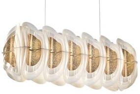 Κρεμαστό Φωτιστικό Οροφής LED 30W Χειροποίητο Οβάλ Φύλλα Χρυσού Fiordlys Slamp-FRDSXXLGLD01T00LINEU-Χρυσό FRDSXXLGLD01T00LINEU