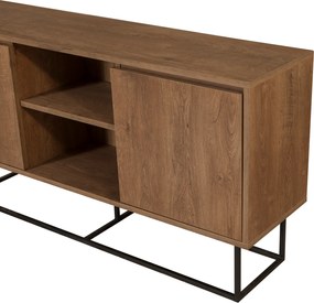 Μπουφές Καρυδιά / Μαύρο ZELA 140x36x72