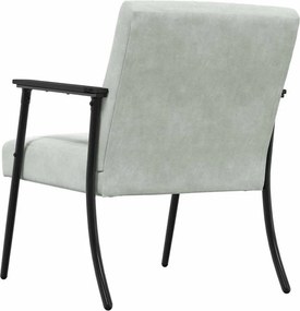 vidaXL Πολυθρόνα Ανοιχτό γκρι 59 x 75 x 78 εκ Βελούδο
