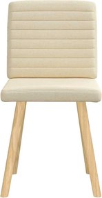 vidaXL Καρέκλες Τραπεζαρίας 2 τεμ. Κρεμ Υφασμάτινες