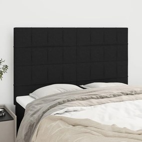 vidaXL Κεφαλάρι Μαύρο 144x5x118/128 εκ. Ύφασμα