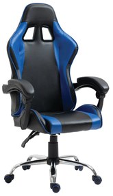Καρέκλα Γραφείου ArteLibre Gaming BRAY Μπλε/Μαύρο PVC 67x50x120-127cm