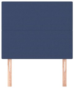 vidaXL Κεφαλάρια Κρεβατιού 2 τεμ. Μπλε 100x5x78/88 εκ. Υφασμάτινο