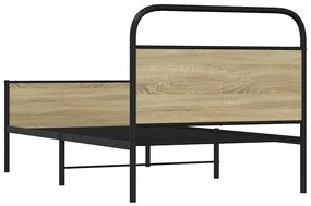 vidaXL Πλαίσιο Κρεβατιού Χωρ. Στρώμα Sonoma Δρυς 100x200εκ Επ. Ξύλο