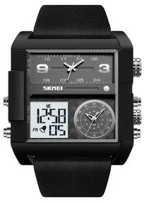 Ψηφιακό/αναλογικό ρολόι χειρός – Skmei - 2020 - Black/White-220204_2020_bw