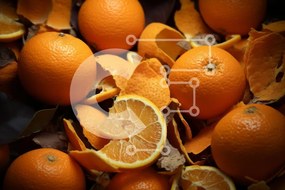 Intra Συλλεκτικό Ξύλινο Παζλ Plywood  4mm - Φρέσκος σωρός από πορτοκάλια με φύλλα Σε Ξύλινο Κουτί - Διαστάσεις: 10x10 cm – 25 κομμάτια