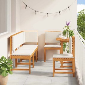 vidaXL Σετ Μπιστρό Κήπου 6 pcs Καφέ Μασίφ ξύλο ακακίας