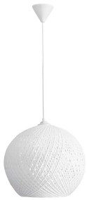 Φωτιστικό Οροφής Silk-02 Φ35 1/L Pendel Ε/27 31-1142 White Heronia Σχοινί