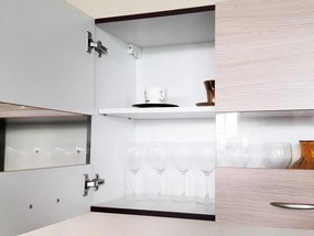Σετ κουζίνας Econ 124, 240cm, Πάγκος, Πλαστικοποιημένη μοριοσανίδα, Γωνιακός | Epipla1.gr